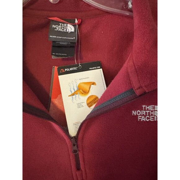 North Face Men's Size XL 1/4 Zip Pullover F Red UPF 30 Classic Fleece NWT - Picture 2 of 4